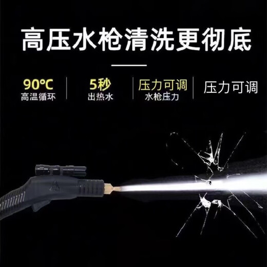 Ruizhi household appliances, commercial multi-function, full set of air-conditioning, kitchen special cleaning all-in-one machine, high pressure and high temperature steam cleaning machine, disinfection, car beauty film, interior nail removal, 3600W five-in-one (cold water hot water steam pulse ozone)