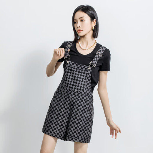 易菲（YIFINI）【凉感】含真丝U型领短款宽松T恤女夏季新款薄款2105Z983 白色 0M