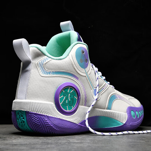 Zapatillas de baloncesto Phantom 3 Summer Mesh transpirable y anti -Slip Boy Sports Sports Adolescentes Prácticas Kobe Skekers 866 White and Purple - Moda de aire de malla Modelo 39 Presta atención para enviar calcetines de baloncesto pulseras