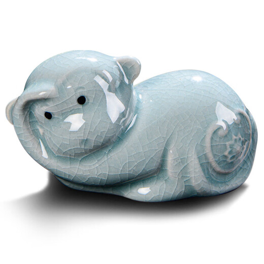 Jingchen Ceramics Ru Kiln boutique tea pet opening piece 12 zodiac tea ceremony ornaments tea play opening piece gift tea pet Dragon