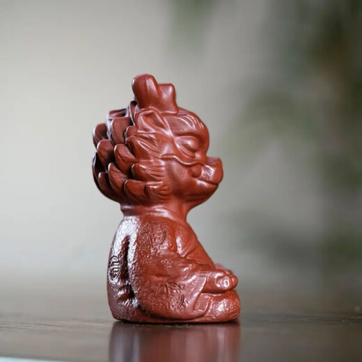 Yixing purple sand fortune dragon tea pet ornaments handmade raw ore Dahongpao toy decoration creative tea ceremony tea set gifts purple sand fortune dragon tea pet