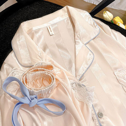 Meidai trifft Bingsi Pyjamas für Frauen im Sommer Neue einfache Ins-Stil hochwertige Studenten kurzärmelige Sommerhaus