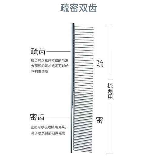 Cat and dog grooming comb pet dog comb Teddy knotted comb dog hair comb large dog cat golden retriever large size 19*5