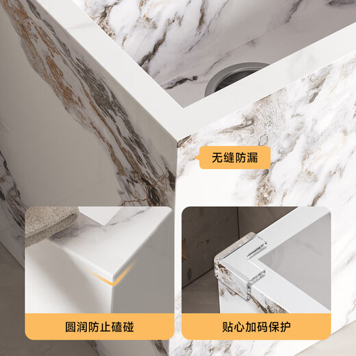 ZHKE bathroom household wash mop pool balcony basin integrated small ceramic outdoor rectangular mop pool large sink 55cm slate pool (55x33x42cm)