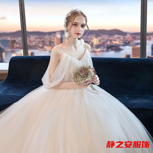 
Mafixuan wedding dress new style bride wedding one-shoulder lace wedding dress slimming style white 01 M 165