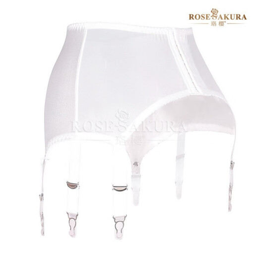 Jiabai Dao Luoying 8384 European and American waist seal high-end garter wrap glue metal hoist buckle flashing stockings stockings accessories black 8384 box