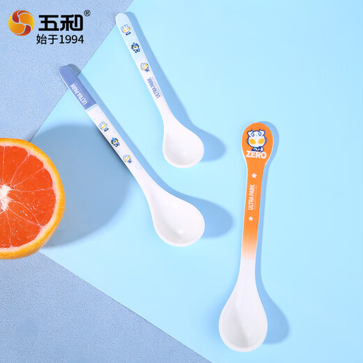 Wuhe (WUHE) Ultraman Children's Spoon Boy Baby Eating Spoon Tableware Melamine Imitation Porcelain Household Spoon Baby Supplementary Spoon Tool Ultraman Tiga - Long-handled Spoon
