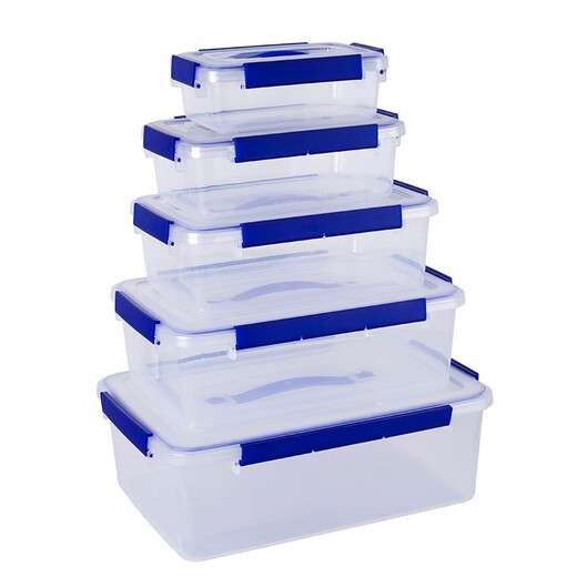 Hand aus Kunststoff rechteckig Frischwahrnehmungsbox verdickte vierseitige Schnalle Kühlschrank-Aufbewahrungsbox mit großer Kapazität Kunststoffbox LB 6227 (33*22,5*11 5,5 Liter/