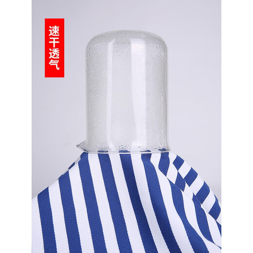致情怀海魂衫体能服训练服套装男夏季海洋蓝白条纹圆领速干透气体能训练 海魂衫单上衣 165-17084-88
