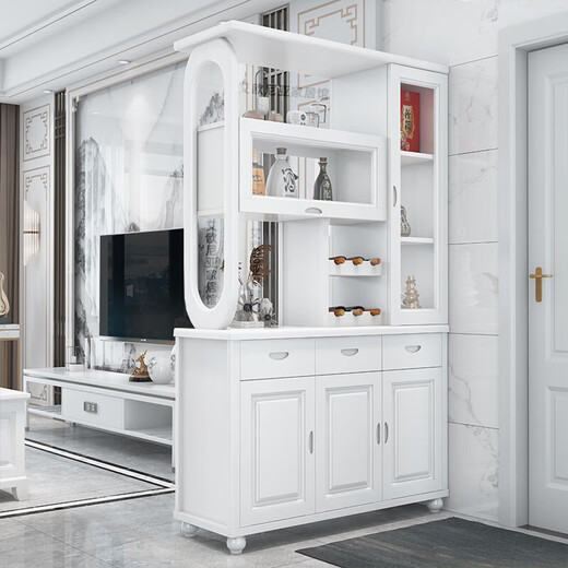 
Chen Fei's living room partition cabinet porch shoe cabinet Chinese double-sided solid wood wine cabinet against the wall wine rack entering the door room hall cabinet screen entering the door 9902#1.2 meters [Walnut color] Assembly Frame structure