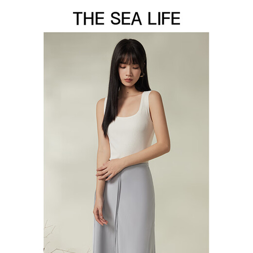 THE SEA LIFE Ou Hai Yisheng Multi-color suspender vest for women spring and summer new style knitted vest 15736 Primrose yellow M