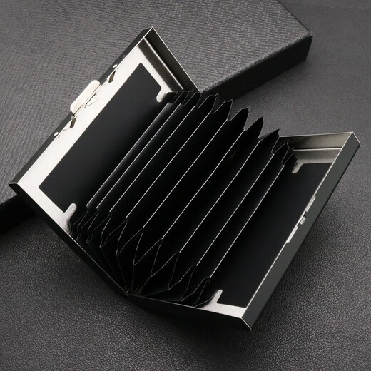 
New stainless steel card bag driving this card case card box ID bag men's ID card protection case anti-magnetic anti-theft brush name + future 10 card positions