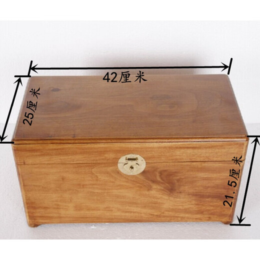 Famous craftsman camphor wood box suitcase storage box calligraphy and painting box solid wood box storage box full camphor wood wedding box antique vibrato pine wood true color