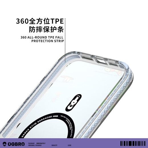 OGBRO magnetic absorbing mobile phone case full-inclusive anti-fall suitable for 15promax mobile phone case Apple 16promax matte original protective case Magsafe magnetic absorbing charging high-end trendy brand Art graffiti series丨Cartoon baby iPhone 15 Pro Max