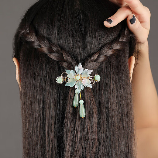 Style ancien et moderne Ancienne coiffure Back of the Head, clip de clip de clip de cheveux clip de cheveux Clip de poils Top femelle Spring Clip Clip de cheveux Back Half Tie Hair