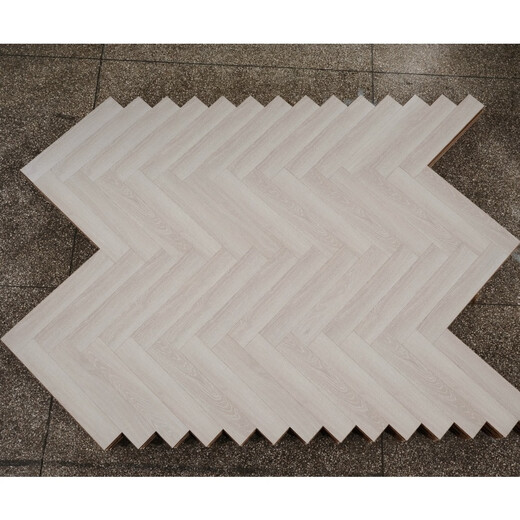 Ougejia Neue Dreischicht-Creme-Stil-Fischgräten-Paarth-14-mm-Porzellan-Fußböden im Haushalt umweltfreundliche wasserdichte Fußbodenheizung kann mit Paketen 9902-HERRINGBONE Porzellan installiert werden
