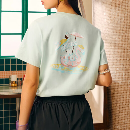 Adidas T-shirt à manches courtes pour femmes Nouvelles vêtements de sport classiques simples confortables en vrac soufflé cou rond rond half ip3879 2xl