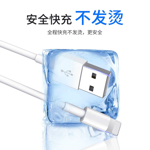Zunjiang Apple data cable charging cable adapter original charger head fast charging set iPhoneX/12/11/8/7p/6s/13/14 mobile phone data cable charging cable-1 meter