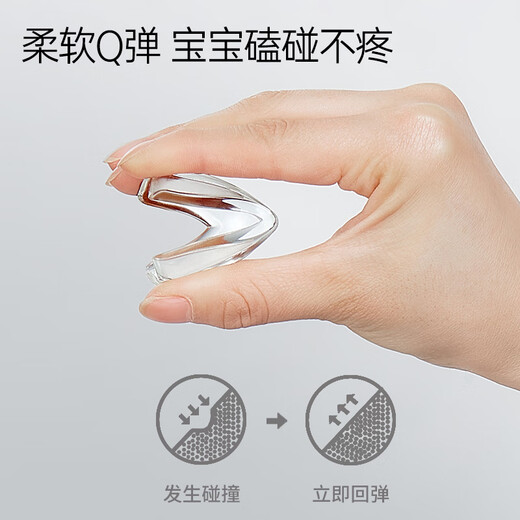 Licheers Anti-collision Corner Table Corner Anti-collision Corner Protector Infant and Child Safety Anti-collision Coffee Table Transparent Anti-collision Soft Corner Sticker 8 Pack