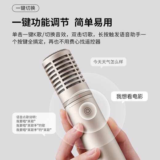 XGIMI Smart Wireless Microphone Pro (dual version), dedicated to XGIMI projector, one-click linkage startup of projection accessories, exclusive customized microphone core, 6 sound effects