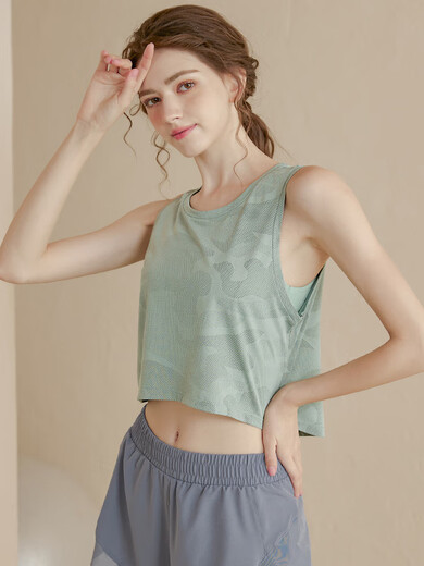 DADDECT breathable loose camouflage sports vest women's running cover-up Pilates quick-drying sleeveless fitness clothing top yoga clothing black L