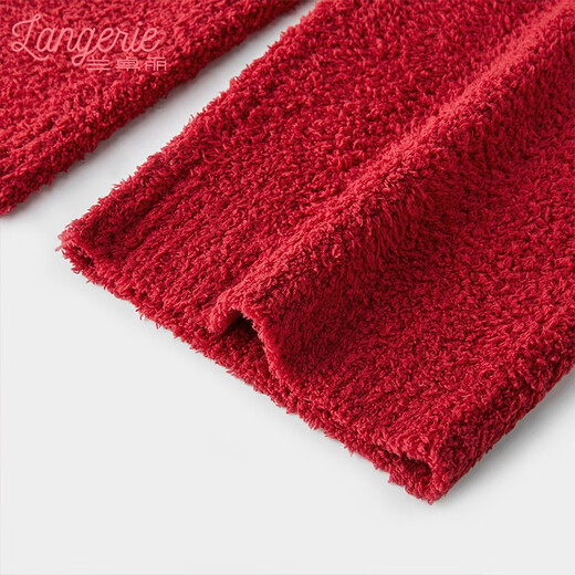 Lanzhuoli Couple's Clothing New Year's Ben Ming Nian Red Home Clothes Year of the Dragon Suit Up and Down Suit Pajamas for Men and Women New Style Women Cinnabar Red Men's XL (180) Men's