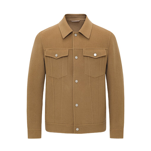 Navigare italiano pequeño velero chaqueta de solapa para hombres otoño e invierno casual de lana pura chaqueta tibia de lana calienta de caramelo xl tamaño