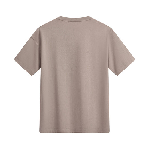 
Mark Huafei [pure cotton] short-sleeved T-shirt for men 25 spring and summer new round neck letter style embroidered comfortable breathable loose men's T-shirt 701 khaki (silhouette version) L (height 170-175 weight 65-70)