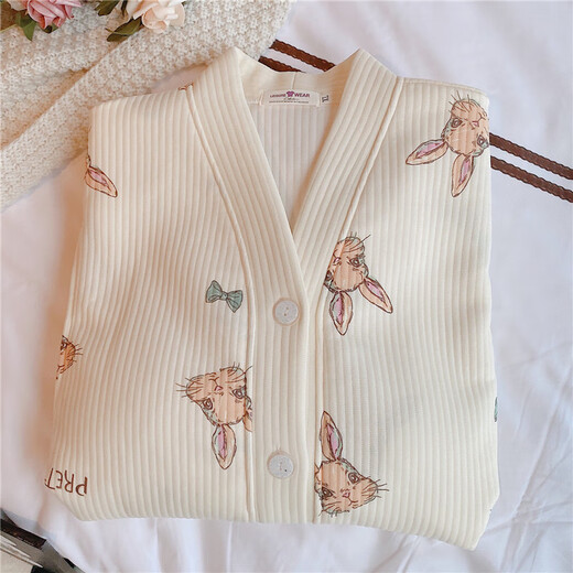 Camiseta de mujeres embarazadas Roumanqi en otoño e invernal de algodón de algodón de algodón de algodón de algodón engrosado y falda de mayor tamaño con almohadilla de mama esperando el parto RSY-2687 2XL (recomendado 135-148Jin [Jin equivale a 0.5 kg])