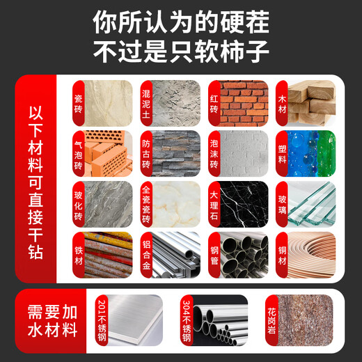 Delixi Electric Overlord Drill Alloy Triangular Drill Bit Ceramic Tile Cement Metal Iron Plate Multifunctional Triangular Handle Electric Drill Bit Overlord Drill Ceramic Tile/Stainless Steel/Wall Tile 6mm One Pack