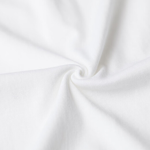 THREEGUN T-shirt men's bottoming shirt Xinjiang pure cotton elastic thin V-neck threaded knitted cotton men's short sleeves 2 pieces - pure cotton white + white