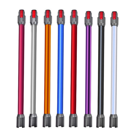 Langshi suitable for Dyson vacuum cleaner electric floor brush v6 soft suction mop all-in-one electric mop head v7v8 extension pole v10v11 pole motor motor suction head accessories V7-V15 metal straight pole (color random)
