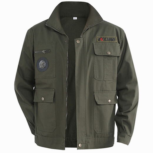 Feisheng Spring and Autumn Work Clothes Men's Loose Jacket Thickened Wear-Resistant Labor Insurance Welder Auto Repair Single-piece Top Workwear Customized Navy Blue Single Top Pure Cotton Anti-scald 3XL Recommended 155-175 Jin Jin equals 0.5 kg