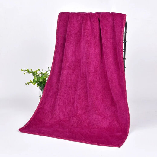 Barber shop special towel, hair salon hairdressing turban, thickened dry hair towel, absorbent, thickened dark purple 35x75cm