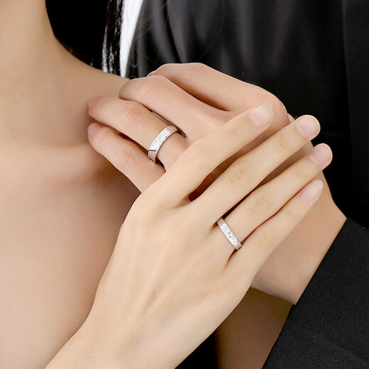 TTMIX platinum PT950 sparkling honeycomb platinum ring ring for men and women, adjustable ring, single 5.3-5.5g