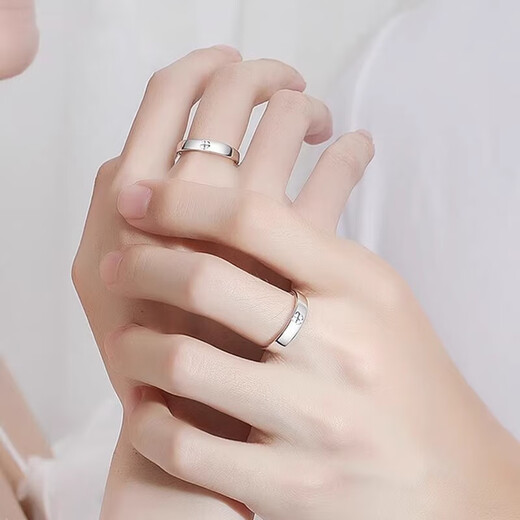 MZMZ platinum ring four-leaf clover pt950 platinum pairing ring for men and women to express love, proposal, birthday and anniversary gift, light luxury model-couple ring