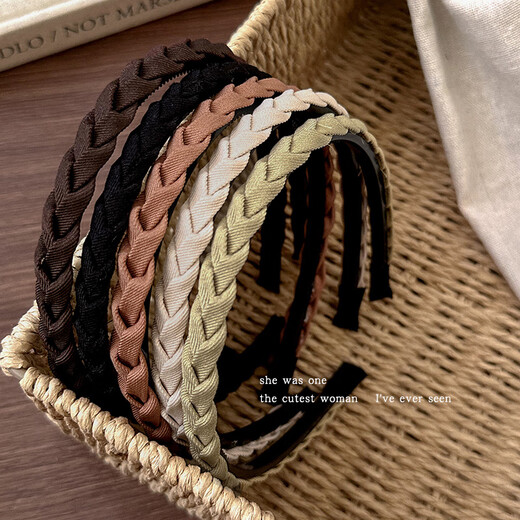 Morning Star Twist Hairband Women's 2025 New Face Wash Special Anti-Slip Broken Hair Headband High Skull Top Hair Bundle Hairpin Headwear Beige Color