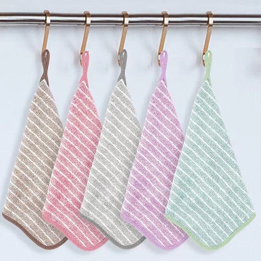 Quezhixian kitchen rags, household non-stick oil-absorbent towels, lint-free tablecloths, household supplies, cleaning dishcloths, new upgrade - thickened mixed colors, 12 pieces, 25*25cm