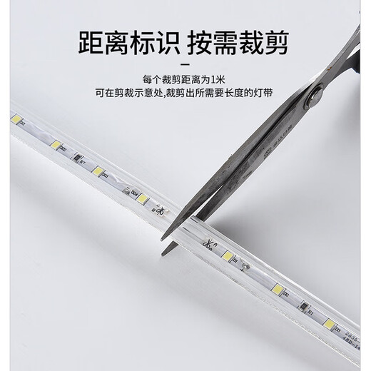FSL Foshan Lighting Super Series Soft Light Strip 2835*96 Double Row Waterproof Light Strip LED Light Strip 8W-5700K (White Light) High-Bright Light Strip (No Accessories) One Meter