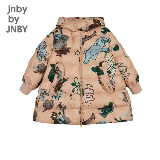jnby by JNBY[江南布衣童装]冬羽绒服中长款保暖可爱印花男女童儿童1NBC12690 690杂粉 150 cm