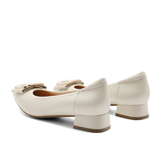 Belle temperament fashionable flat heel shoes for women versatile ladies single shoes A6Z1DAQ4 beige 38