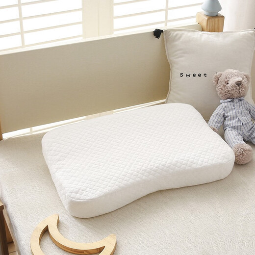 DaleBack children's pillow kindergarten nap pillow 5-10 years old boys and girls primary school students air fiber pillow breathable and washable white (Xinjiang long lint cotton) 30*49*5-6cm