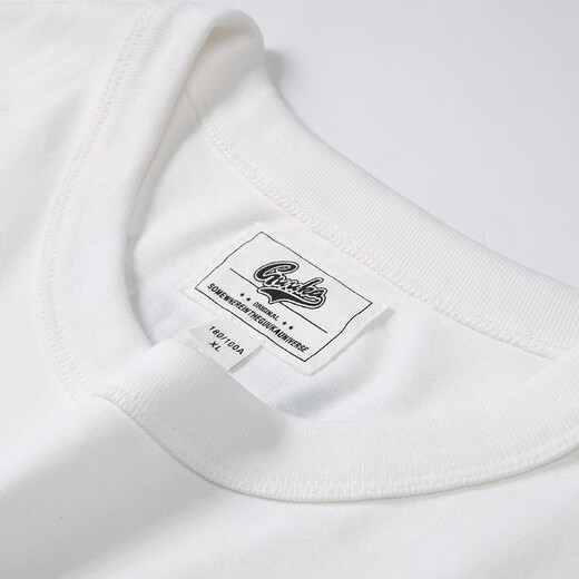 Guyuka (GUUKA) xSANK pure cotton short-sleeved trendy brand T-shirt for men's summer 2025 new Liu Yu same hip-hop loose casual half-sleeved white F3887 L