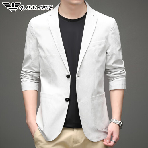 FALAMONE Armani Casual Thin Suit Men's Spring and Autumn Casual Western-style Korean Style Business Uniform Men's Suit Jacket AGM/6629920 Bean Green M 170