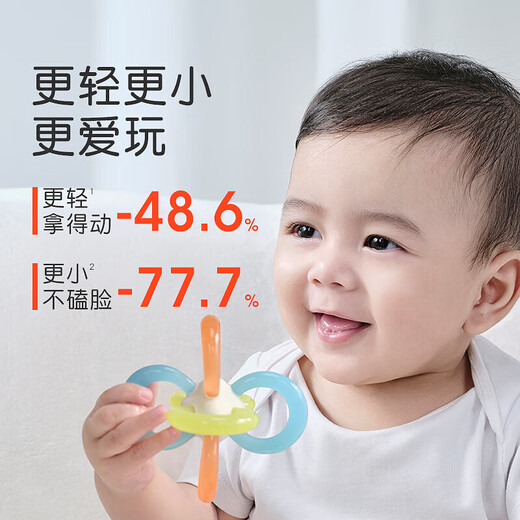 Shixi Mushroom Teether Baby Soothing Bite Teether Oral Appetite Period 3-4-6 months and above baby anti-eating hand grinding silicon stick Manhattan mini teether ball 1 pack