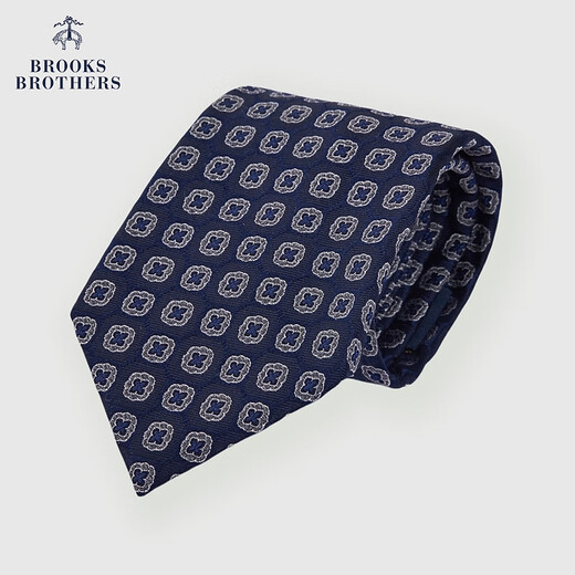 Brooks Brothers [Подарок на день отца] Мужчина Новая осенняя и зимняя шелковая шелковая шерстяные цветы Бизнес галстук 4004-Narrow Blue OS
