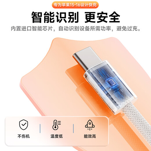 IMEV Apple 15/16/17 data cable 2 meters PD120W adapted to the original USB-C dual Type-c charging cable for fast charging iphone15/16Pro/17promax Air mobile phone Apple 15-17 braided cable original 120W-2 meter cable universal for Apple 15/16/17 full series