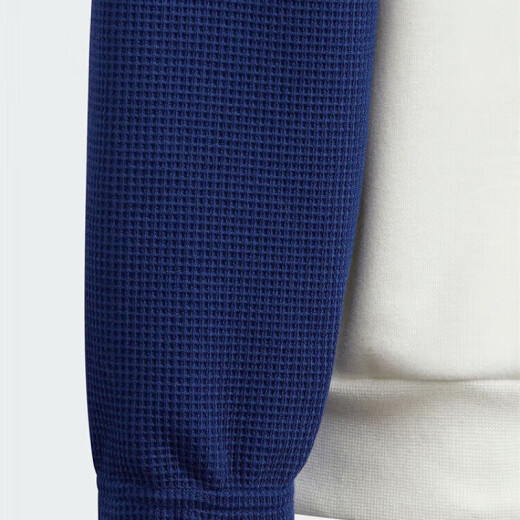 阿迪达斯 （adidas）胜道潮流 24冬青少年加绒圆领卫衣拼色保暖运动休闲套头衫 JI6189 104码