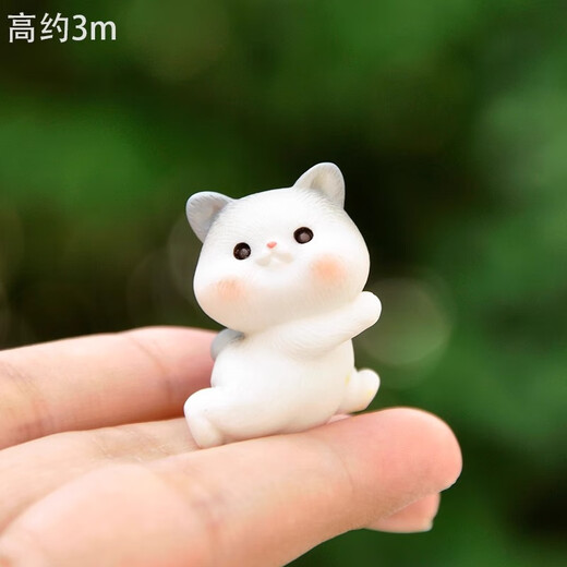 哥纶可爱呆萌背包小绵羊手办微景观桌面装饰品小摆件潮玩动物盲盒礼物 顽皮小猫一套8个组合装