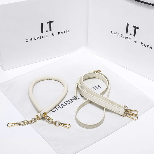 CHARINE&KATH women's peach pink French armpit bag women's niche versatile high-end summer chain crossbody shoulder bag off-white counter gift box